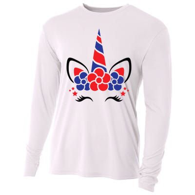 Unicorn 4th Of July Cooling Performance Long Sleeve Crew