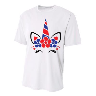 Unicorn 4th Of July Performance Sprint T-Shirt