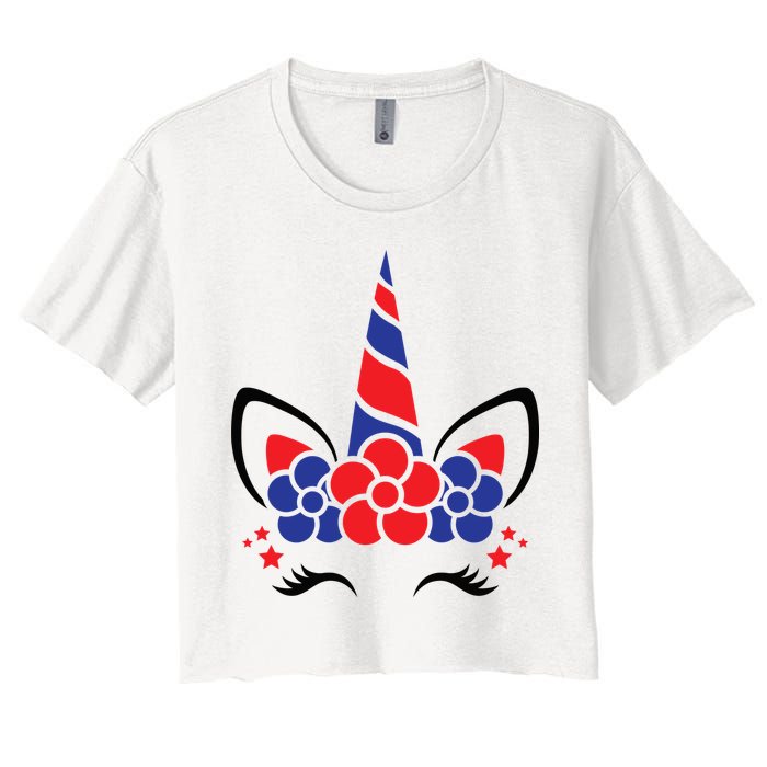 Unicorn 4th Of July Crop Top