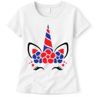 Unicorn 4th Of July Womens T-Shirt