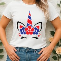 Unicorn 4th Of July Womens T-Shirt