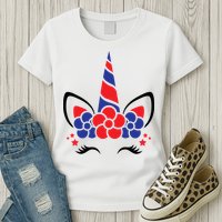 Unicorn 4th Of July Womens T-Shirt
