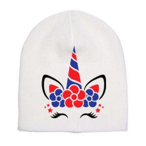 Unicorn 4th Of July Short Acrylic Beanie