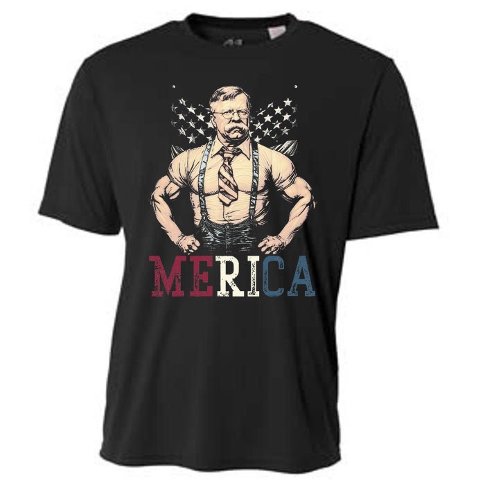 Usa 4th Of July Teddy Roosevelt Cooling Performance Crew T-Shirt