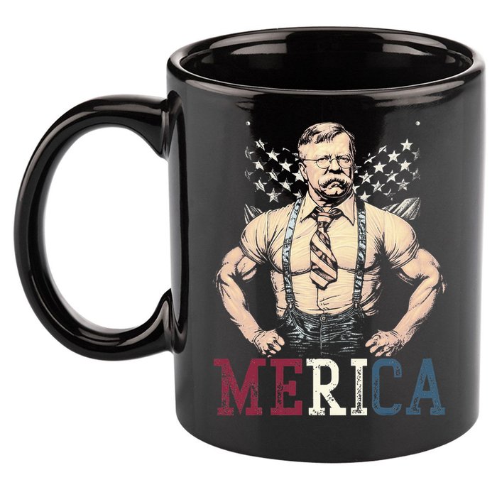 Usa 4th Of July Teddy Roosevelt 11oz C Handle Ceramic Mug