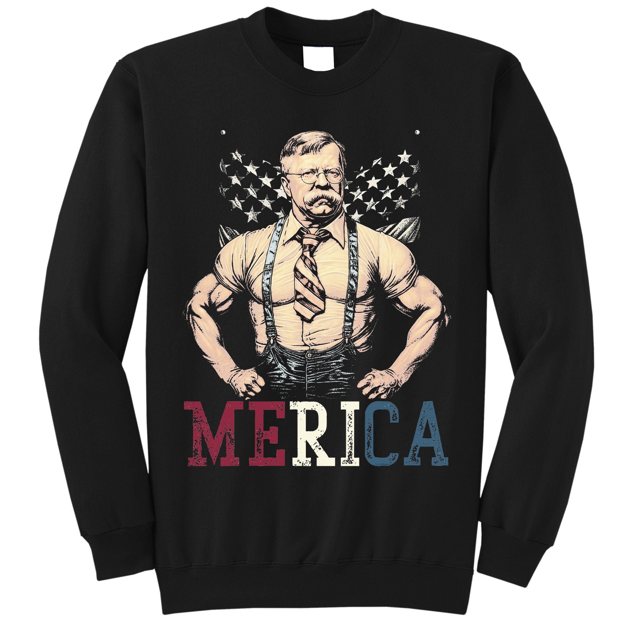 Usa 4th Of July Teddy Roosevelt Tall Sweatshirt