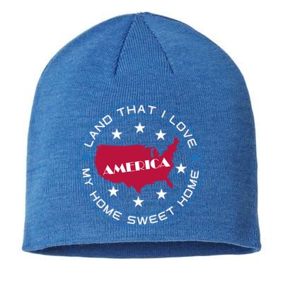 Usa 4th Of July America Land That I Love Graphic Gift Sustainable Beanie