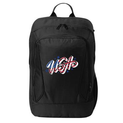 Usa 4th Of July Vintage Star City Backpack