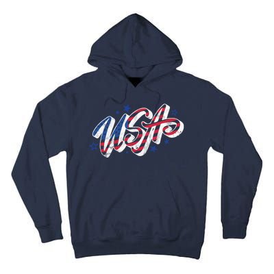 Usa 4th Of July Vintage Star Tall Hoodie