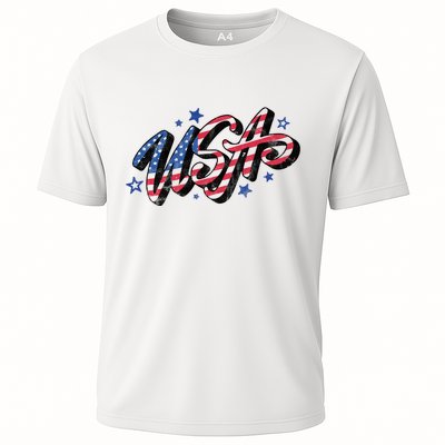 Usa 4th Of July Vintage Star Performance Shirt
