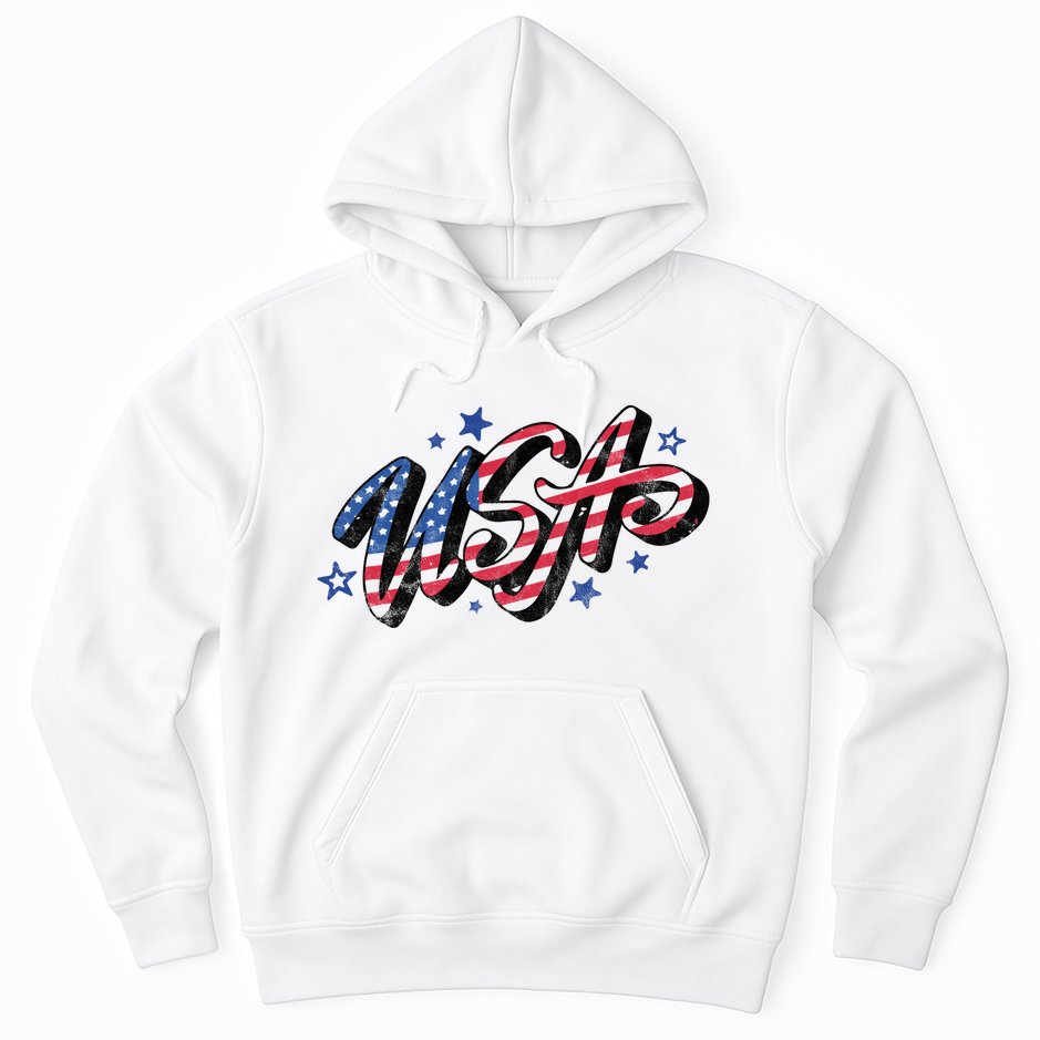 Usa 4th Of July Vintage Star Hoodie