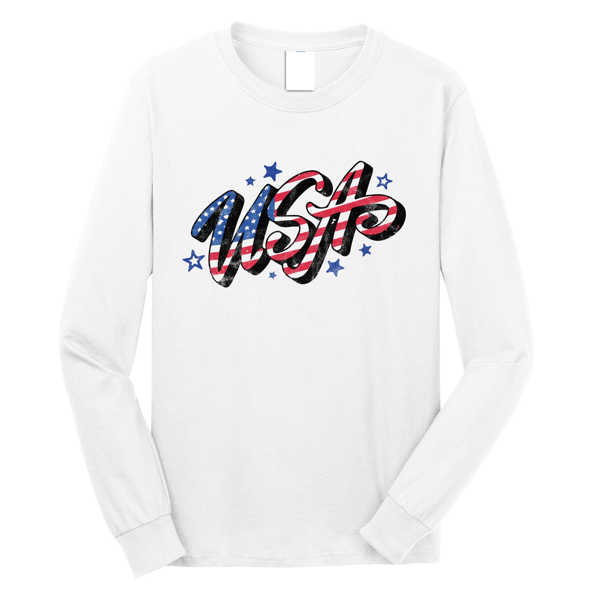 Usa 4th Of July Vintage Star Long Sleeve Shirt