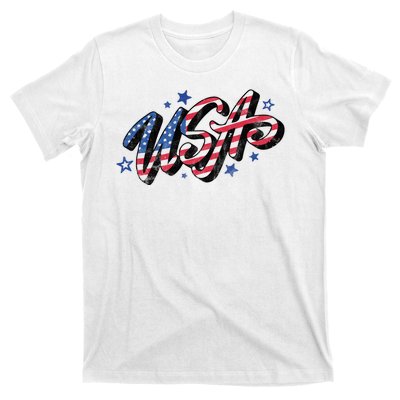 Usa 4th Of July Vintage Star T-Shirt