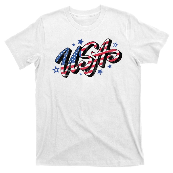 Usa 4th Of July Vintage Star T-Shirt