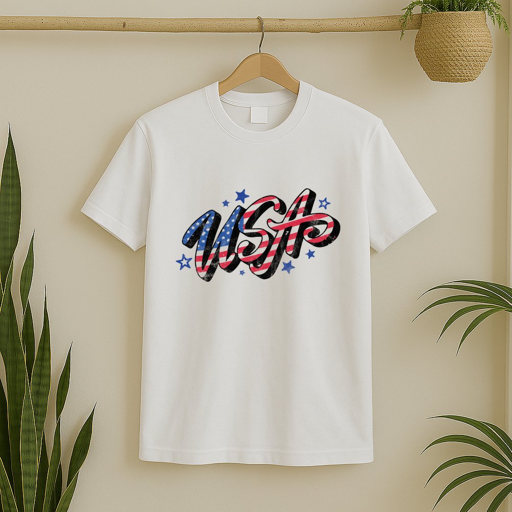 Usa 4th Of July Vintage Star T-Shirt