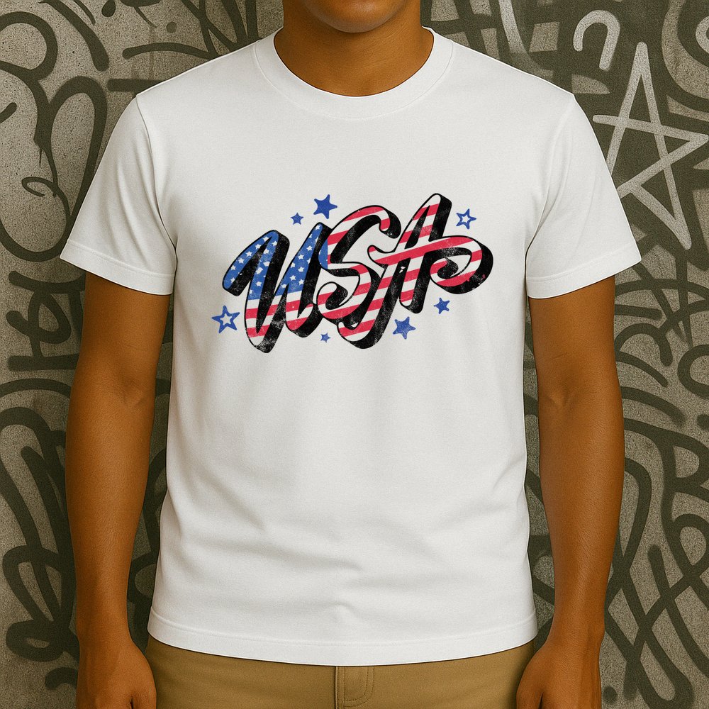 Usa 4th Of July Vintage Star T-Shirt