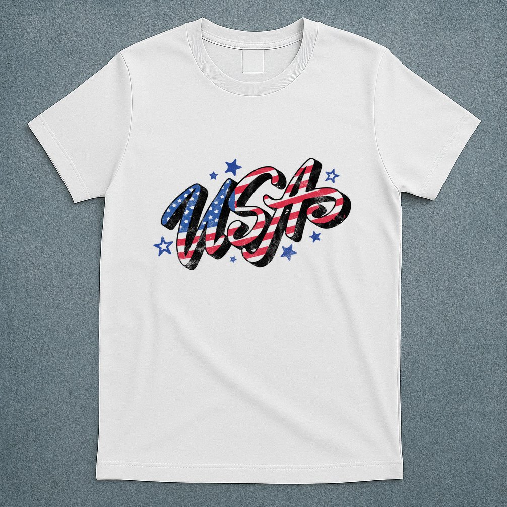 Usa 4th Of July Vintage Star T-Shirt