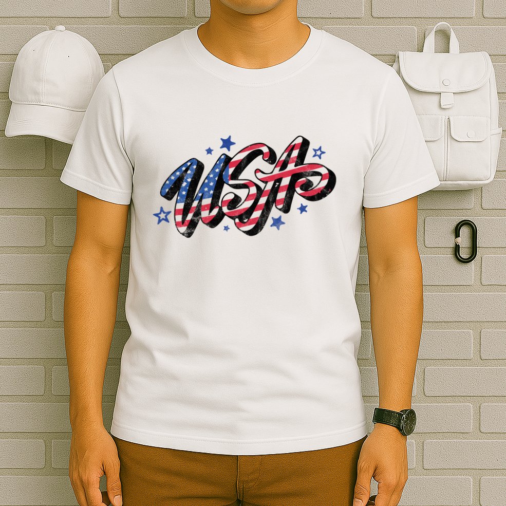 Usa 4th Of July Vintage Star T-Shirt