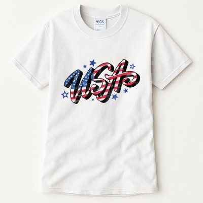 Usa 4th Of July Vintage Star Tall T-Shirt