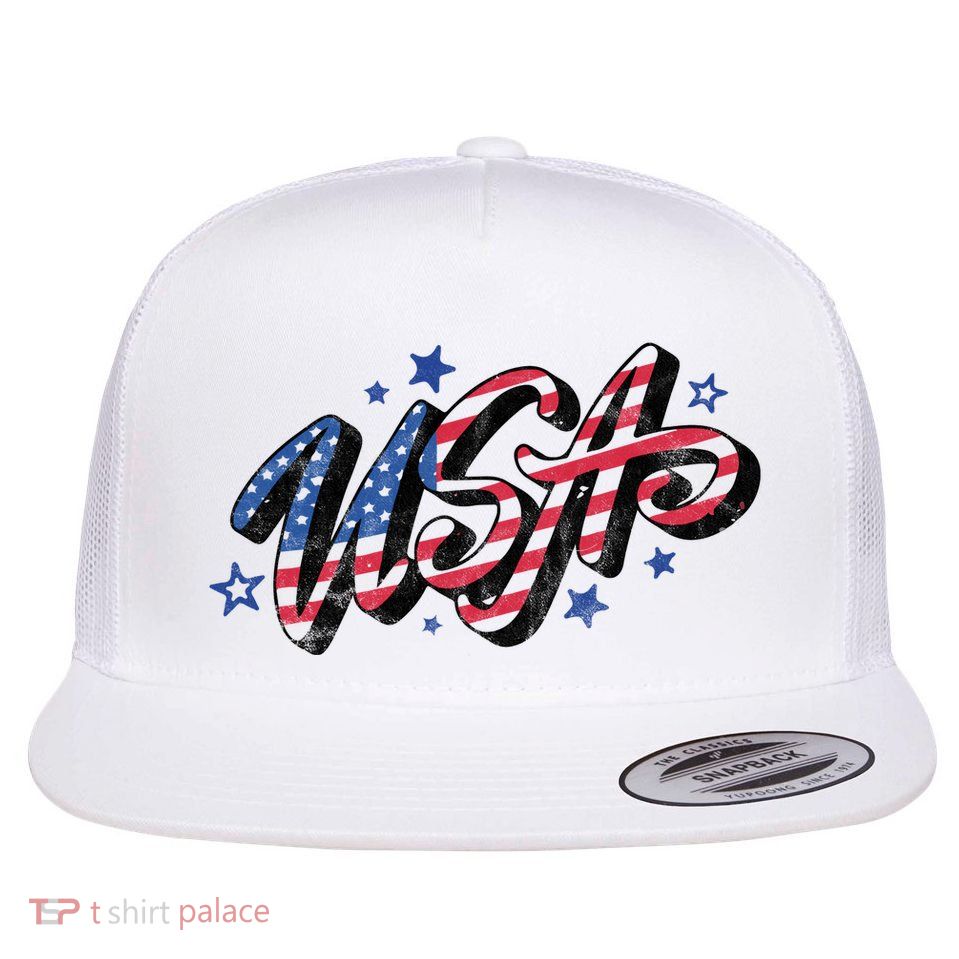 Usa 4th Of July Vintage Star Flatbill Hat