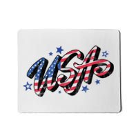 Usa 4th Of July Vintage Star Mousepad