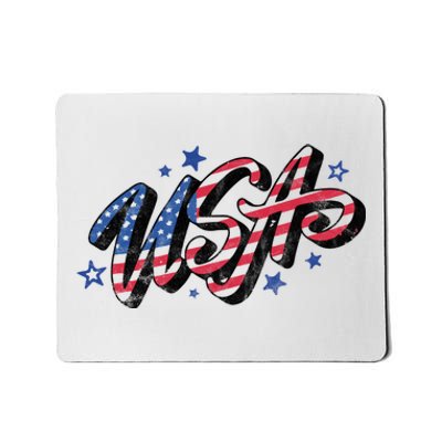 Usa 4th Of July Vintage Star Mousepad