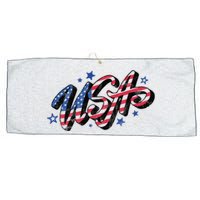 Usa 4th Of July Vintage Star Large Microfiber Waffle Golf Towel