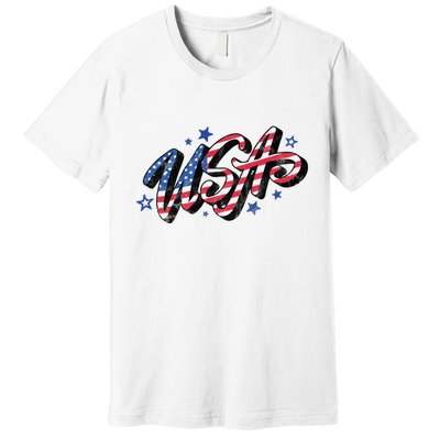 Usa 4th Of July Vintage Star Premium T-Shirt