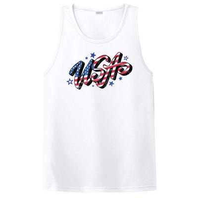 Usa 4th Of July Vintage Star PosiCharge Competitor Tank