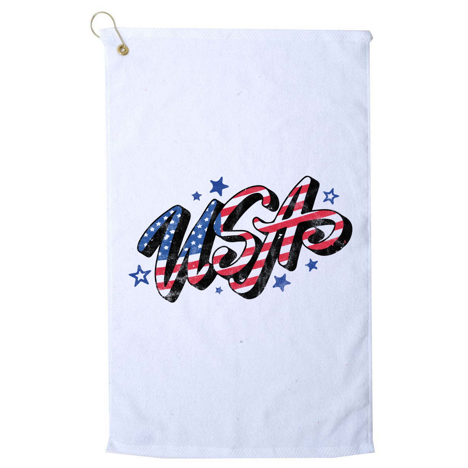 Usa 4th Of July Vintage Star Golf Towel