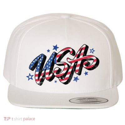 Usa 4th Of July Vintage Star Wool Snapback Cap