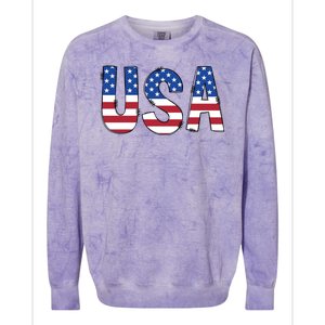 Usa 4th Of July Independce Day Colorblast Crewneck Sweatshirt