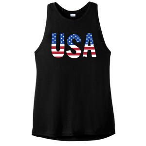 Usa 4th Of July Independce Day Ladies PosiCharge Tri-Blend Wicking Tank