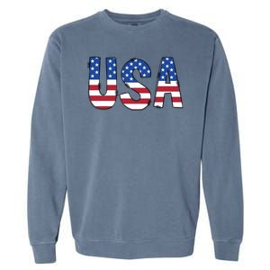 Usa 4th Of July Independce Day Garment-Dyed Sweatshirt