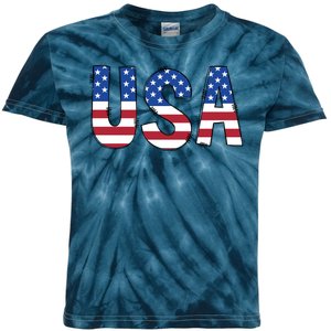 Usa 4th Of July Independce Day Kids Tie-Dye T-Shirt