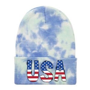 Usa 4th Of July Independce Day Tie Dye 12in Knit Beanie