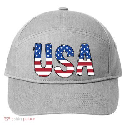 Usa 4th Of July Independce Day 7-Panel Snapback Hat