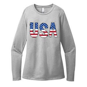 Usa 4th Of July Independce Day Womens CVC Long Sleeve Shirt