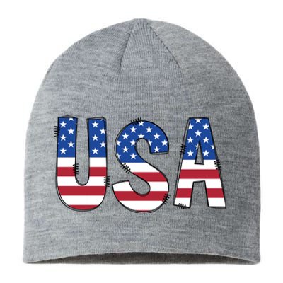 Usa 4th Of July Independce Day Sustainable Beanie