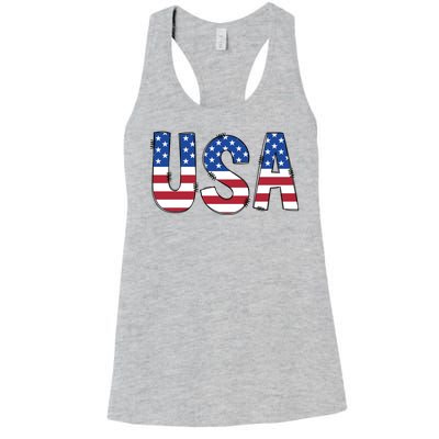 Usa 4th Of July Independce Day Women's Racerback Tank