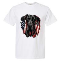 USA 4th Of July Great Dane On Patriotic American Great Dane Garment-Dyed Heavyweight T-Shirt