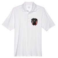 USA 4th Of July Great Dane On Patriotic American Great Dane Men's Origin Performance Pique Polo