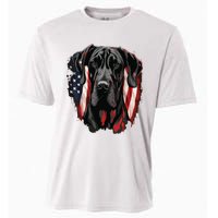 USA 4th Of July Great Dane On Patriotic American Great Dane Cooling Performance Crew T-Shirt