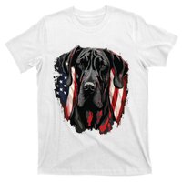 USA 4th Of July Great Dane On Patriotic American Great Dane T-Shirt