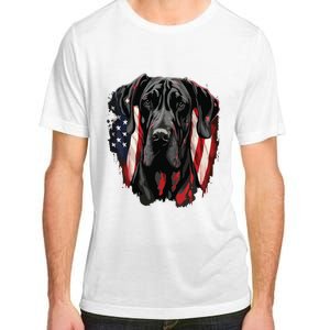 USA 4th Of July Great Dane On Patriotic American Great Dane Adult ChromaSoft Performance T-Shirt