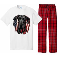 USA 4th Of July Great Dane On Patriotic American Great Dane Pajama Set