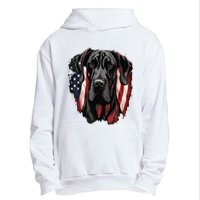 USA 4th Of July Great Dane On Patriotic American Great Dane Urban Pullover Hoodie