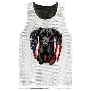 USA 4th Of July Great Dane On Patriotic American Great Dane Mesh Reversible Basketball Jersey Tank