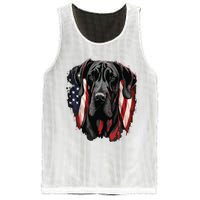 USA 4th Of July Great Dane On Patriotic American Great Dane Mesh Reversible Basketball Jersey Tank