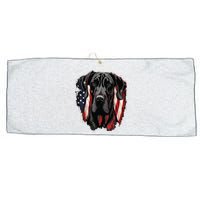 USA 4th Of July Great Dane On Patriotic American Great Dane Large Microfiber Waffle Golf Towel